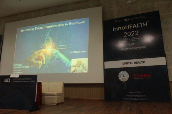 2.Dr. K Madan Gopal presenting virtually in Invited talks on Digital Health Implementation - Case Studies session @ InnoHEALTH 2022